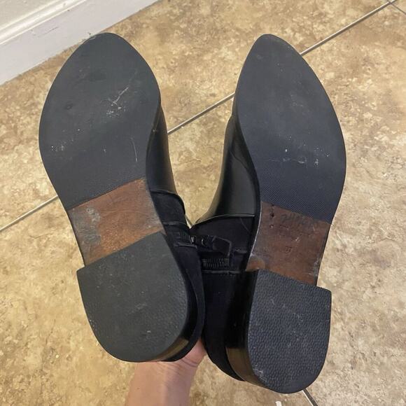 Rag & Bone Aston Suede Leather Short Ankle Biker Boot Black Womens Size 6.5 - Picture 7 of 12